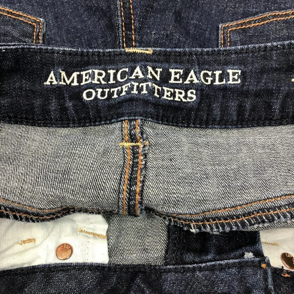AE Super Stretch Cut Off Raw‎ Hem Denim Shorts